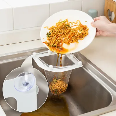 Wash Strainer Kitchen Waste Bags Drain Sink Rack Disposable Filter Net • £8.39