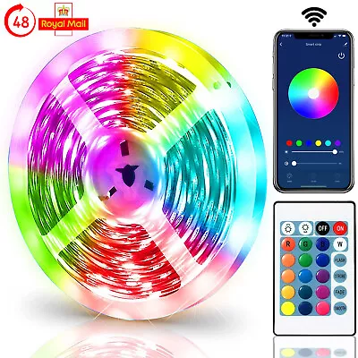 £7.49 • Buy 2 In 1 LED Strip Lights 5050 RGB Light Colour Changing Cabinet TV USB Bluetooth