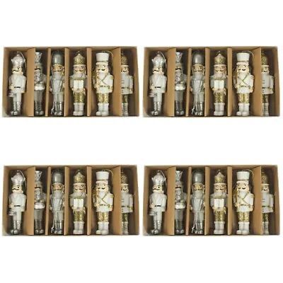 £53.88 • Buy  24 Pcs Christmas Scene Adornment Nutcracker Soldier Sculptures Decor