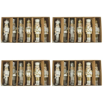 £53.88 • Buy  24 Pcs Christmas Scene Adornment Nutcracker Soldier Sculptures Decor