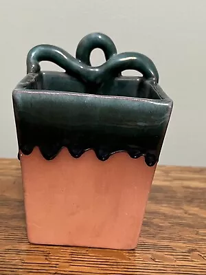 Vintage Mexican Pottery Planter. Small With Green Drip. Unused. Can Hang On Wall • $15