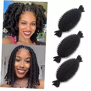 3 Packs Marley Twist Braiding Hair 8 Inch Pre-Separated Springy 8 Inch 1b-3 • $10.50