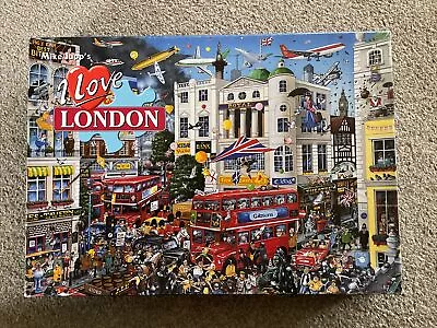 I Love London By Mike Jupp. 1000 Piece Jigsaw Puzzle. Gibsons. 100% Complete • £4.99