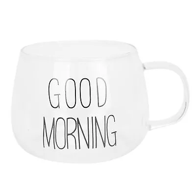 Glass Mugs，Coffee Cup Transparent Borosilicate Glass Mug With Handle Clear • $9.99