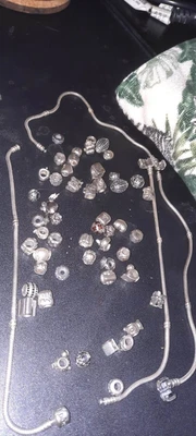 $650 • Buy Selling 4 X Pandora Bracelets + 50 X Pandora Sterling Silver Charms  ( Ale)