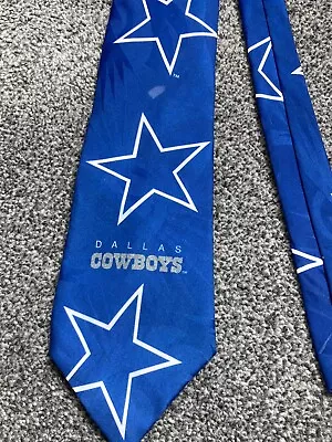 Mens Ralph Marlin 1993 Dallas Cowboys Blue Star Novelty Tie 3.5  Wide 53  Long • £5