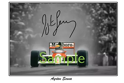 $27.85 • Buy Ayrton Senna Brasil F1 World Champion Large Signed 12x18 Inch Photograph Poster 