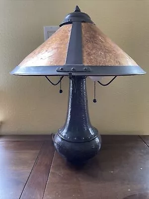 Meyda Lighting 21'H Van Erp Amber Mica Table Lamp Amber Mica - 22210 • $175