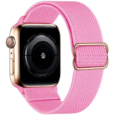 $9.99 • Buy For Apple Watch Band 7 6 5 4 SE Nylon Elastic IWatch Strap 45 44 42 41 40 38mm