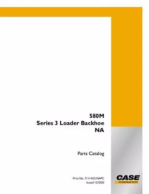 $105 • Buy Case 580m Series 3 Loader Backhoe Parts Catalog