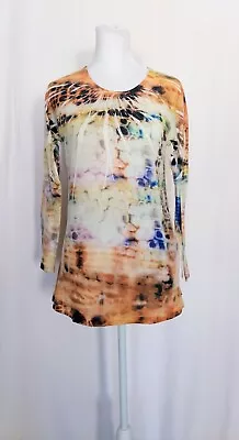 Mushka By Sienna Rose Long Sleeve Scoop Neck Multicolor Top Medium • $22.99