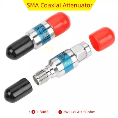 SMA Male To Female Coaxial Attenuator 2W 0-6GHz 50Ω 1/2/3/5/6/10/15/20/25/30dB • $9.02