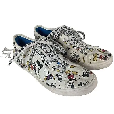 Disney Parks Canvas Shoes Sneakers Classic Mickey Mouse Print Size US 9 Women’s • $11