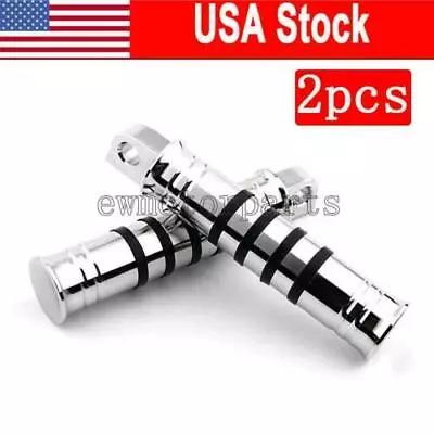 Motorcycle Highway Aluminum Passenger Foot Pegs Pedals Rests For Harley Chrome • $26.22