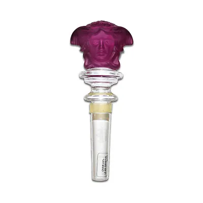 Rosenthal Versace Medusa Purple Frosted Crystal Wine Bottle Stopper • $149.99