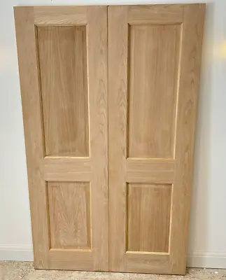 PAIR Of Oak Finish 48  X 83  Internal French Doors Double Doors Brand New • £89.50