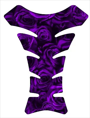 Purple Rose Flower Motorcycle 3D Gel Domed Gel Gas Tank Pad Protector Decal • $24.99