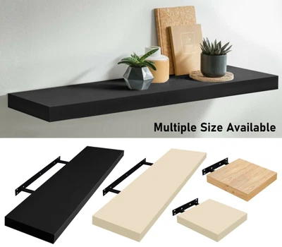 £1.99 • Buy Floating Shelves Wooden Corner Square Wall Shelf Mounted Storage Display Unit 