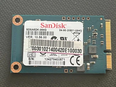 £10.99 • Buy Sandisk Sdsa5dk-064g 64gb Msata Ssd Tested And Wiped No Errors