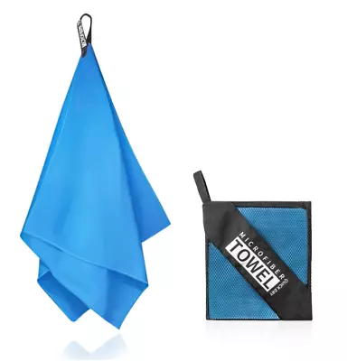 New Sports Microfiber Quick Dry Pocket Towel Portable Ultralight Absorbent Towel • £4.97