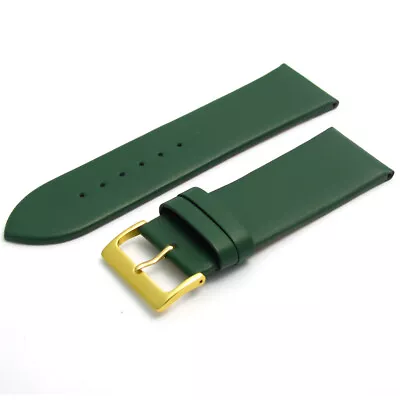 £11.99 • Buy Smooth Calf Leather Replacement Watch Strap - Dark Green -  22mm To 30mm - W106