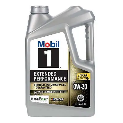 Mobil 1 Extended Performance Full Synthetic Motor Oil 0W-20 5 Quart • $27.99