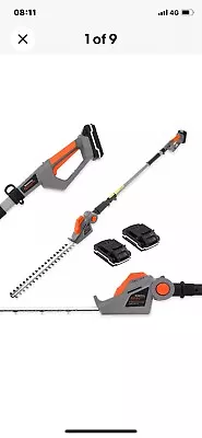 Terratek Garden Hedge Trimmer 20V Electric Cordless 2 Li-Ion Batteries Included • £65