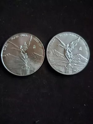2023 1oz Silver Mexican Libertad  BU/UNC Amazing Coins .999 Fine.(Lot Of 2) • $74