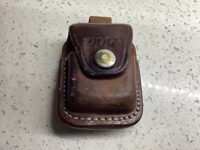 Vintage USA Made Zippo Leather Pouch Case With Belt Loop  Ex Condition • £10