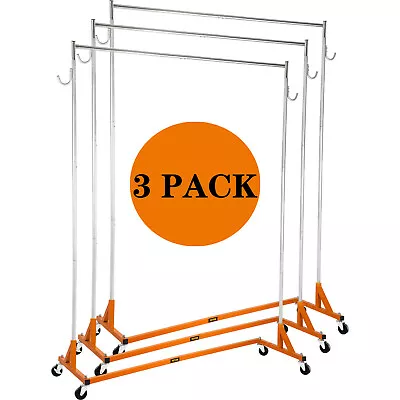 VEVOR Z-Truck Clothing Rack Rolling Garment Z Rack Lockable Casters Heavy-duty • $129.99