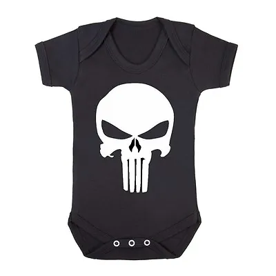 £9.99 • Buy NEW Punisher Skull Screen Printed/Rock/Metal/Sleepsuit/Babies/Clothing/Rompers