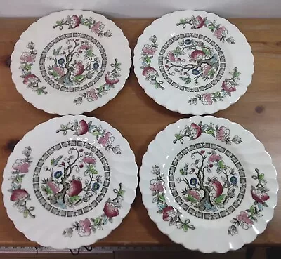 4 MYOTT STAFFORDSHIRE ENGLAND INDIAN TREE 6 1/2  Saucer Desert Plate FOR DISPLAY • $17.52