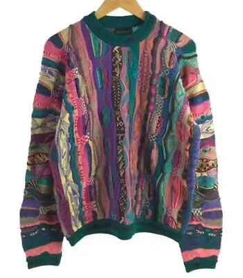 Vintage Coogi 3D Cotton Knit Sweater Multicolor Made In Australia Size SS • $159