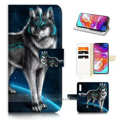 ( For Optus X Wave ) Flip Wallet Case Cover AJ21375 Spirit Wolf • $12.99