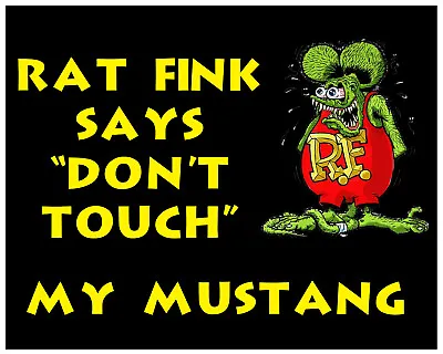 Rat Rod Hot Rod Mustang Decal Sticker Vintage Racing Rat Fink Oil Gas Tools • $3