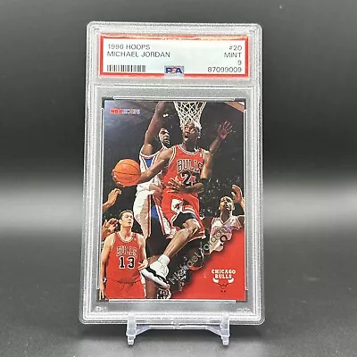 1996-97 Hoops #20 Michael Jordan PSA 9 Graded Basketball Card 96-97 1996 NBA HOF • $9.38