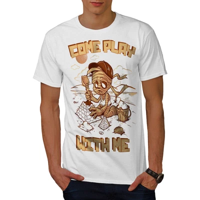 £18.99 • Buy Wellcoda Come Play With Me Mens T-shirt, Mummy Graphic Design Printed Tee