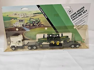 New John Deere 1/64 Mack Truck Equipment Hauling Set Ertl #5502 • $35