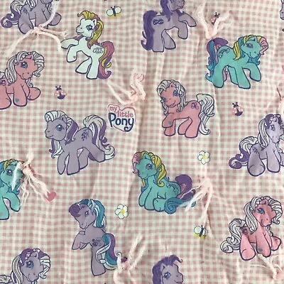 My Little Pony Blanket Lovey Handmade Child Bedding Nursery 36  X 42  Vintage • $31.96