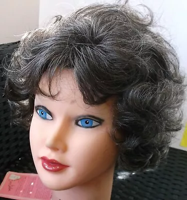 Vtg Eva Gabor Wig (G) Salt & Pepper Layerd Bob Bangs Theater Cosplay Reenactment • $29.99