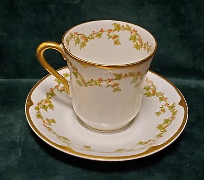 Set Of Four (4) Vintage Limoges Demitasse Gold / Pattern Cups & Saucers TH • $9