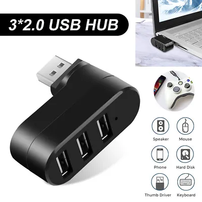 3 Port Usb Hub 2.0splitter Adaptor Pc For Laptop High Speedextensionextender • £3.67