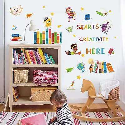 Kids Wall Stickers Inspiration Quote Peel Art Decals For Baby Nursery Classroom • £4.99