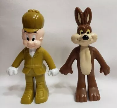 Vintage 1988 Looney Tunes Lot Of 2 Elmer Fudd & Wile E Coyote 3  Arby's Toy • $8.99