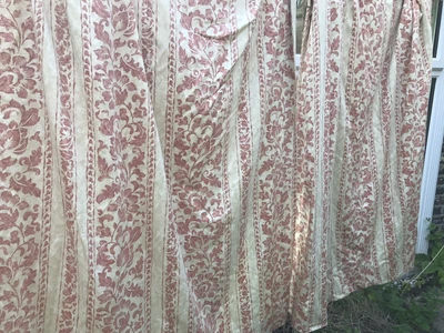 £20 • Buy Vintage Style? Cream & Peach Montgomery Interiors Full Length Curtains W76” D92”