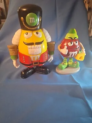 Lot Of 2 M&M's Candy Dispensers By Mars Inc. - Nutcraker & Red W4 • $24.20