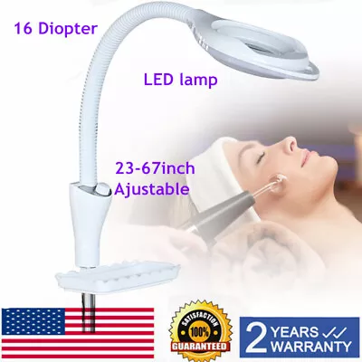 Floor Stand Magnifier 16x Diopter Lamp Glass Magnifying Facial Adjustable Height • $33.26