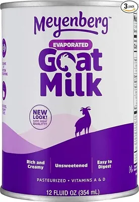 Meyenberg Evaporated Goat Milk Vitamin D 12 FL OZ (pack Of 3) • $31