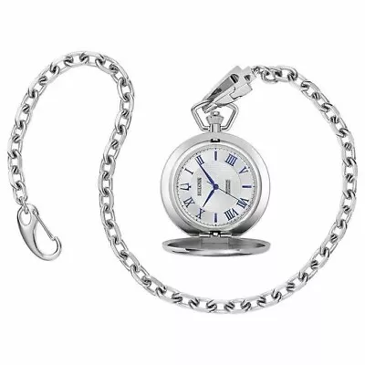 Bulova Classic Stainless Steel Automatic Pocket Watch 96A309 / NEW WITH TAGS • $249.99