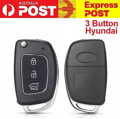 Flip Key Remote Shell Case 3Button Blank Case For Hyundai Creta Ix Ix35 Sante Fe • $10.89